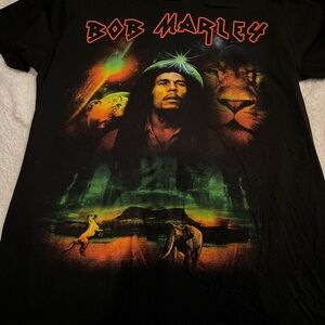 Zion Rootswear Bob Marley Black Tee
